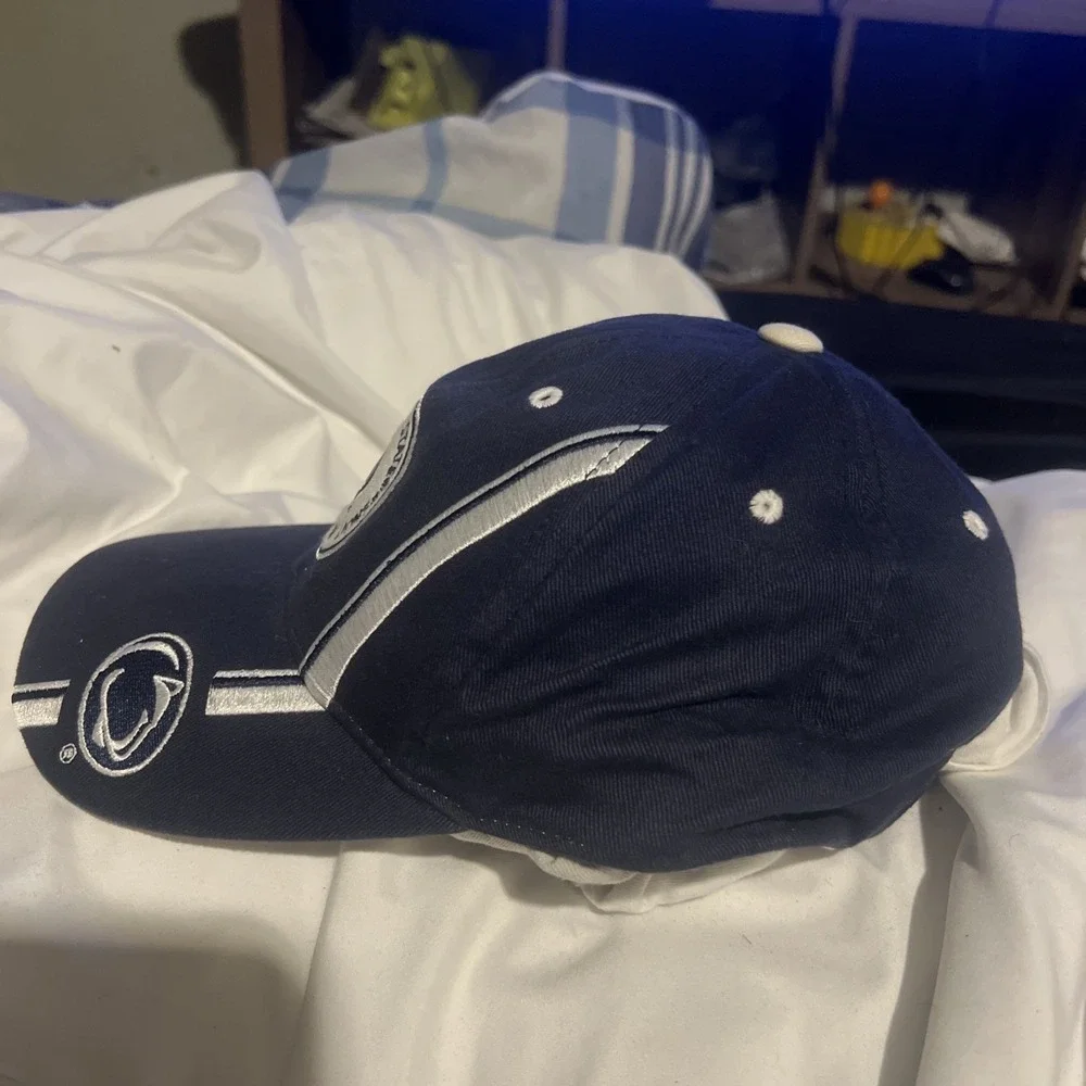 Penn State Cycling‎ Cap Nittany Lions Hat Blue Denim Embroidered One Size